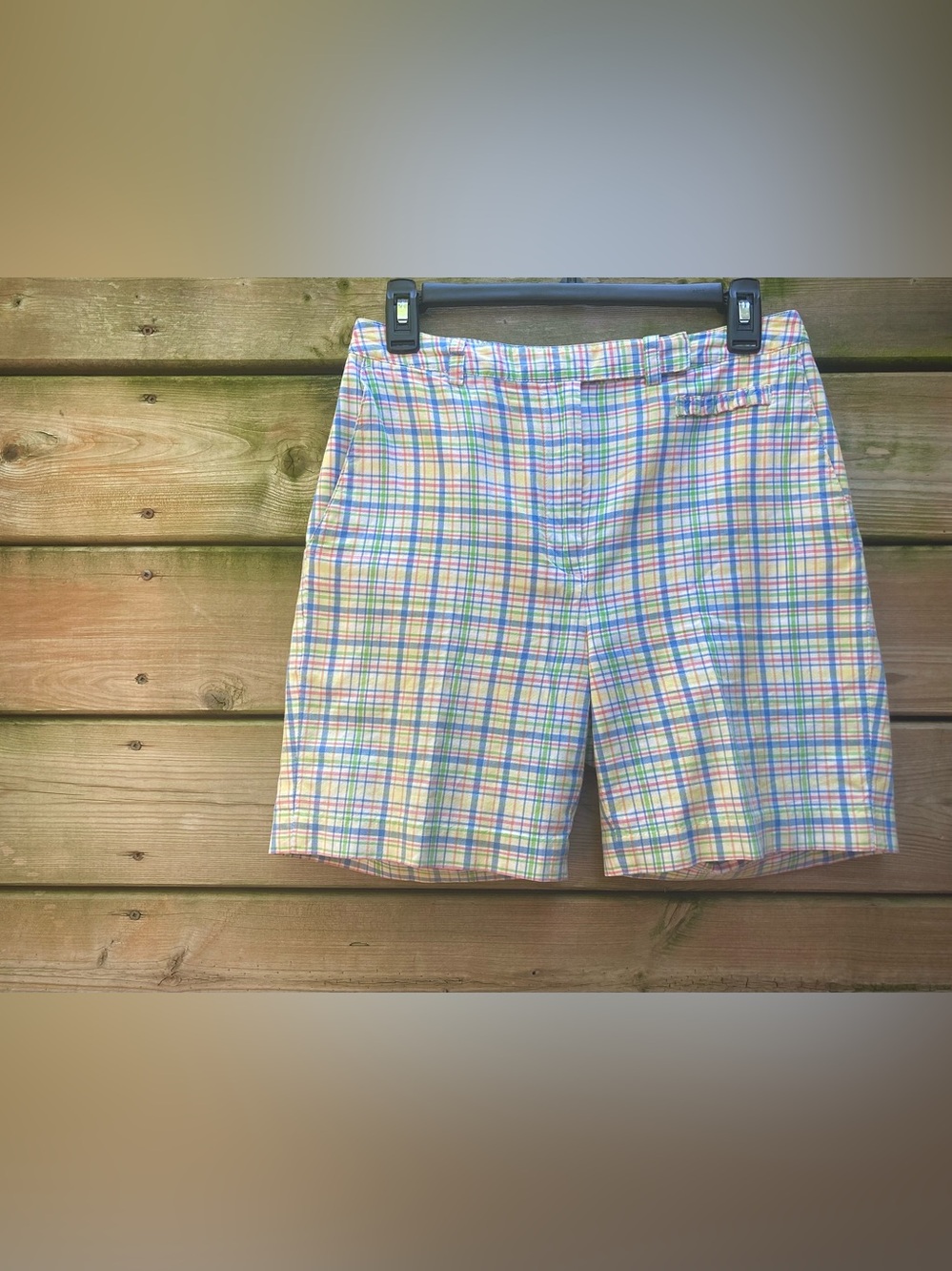 Vintage 90s Tommy Hilfiger Pastel Plaid 100% Cotton ‘Preppy’ Shorts